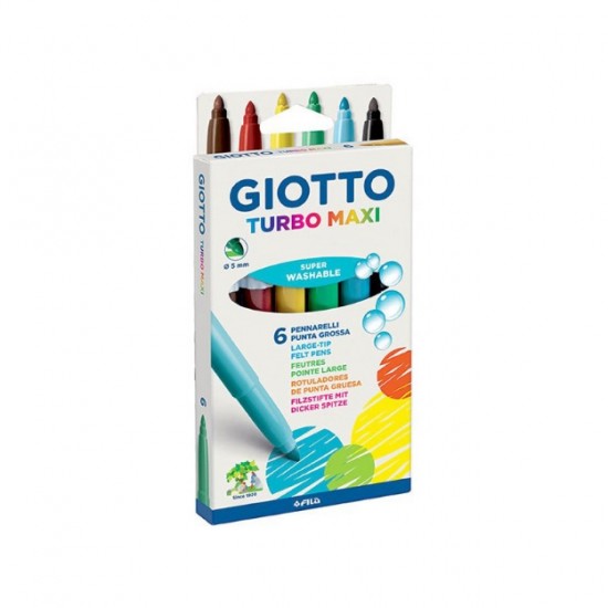 ΜΑΡΚΑΔΟΡΟΙ GIOTTO TURBO MAXI ΧΟΝΤΡΟΙ 6τεμ